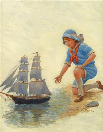 HENRY J. PECK. Toy Boat Setting Sail.
